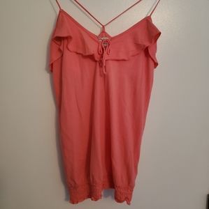 Coral American Eagle shelf bra top